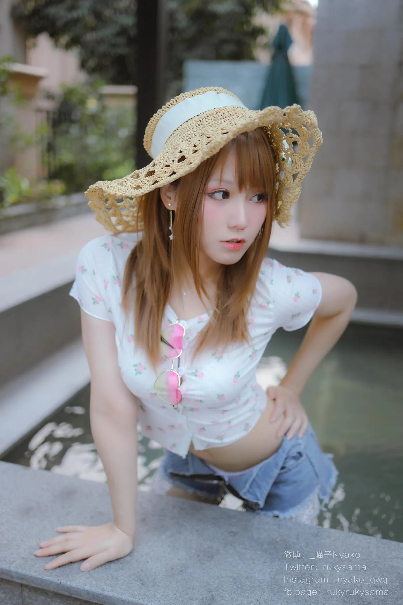 Nyako喵子 – NO.27 温泉蕾丝睡衣-温泉 [80P]插图7